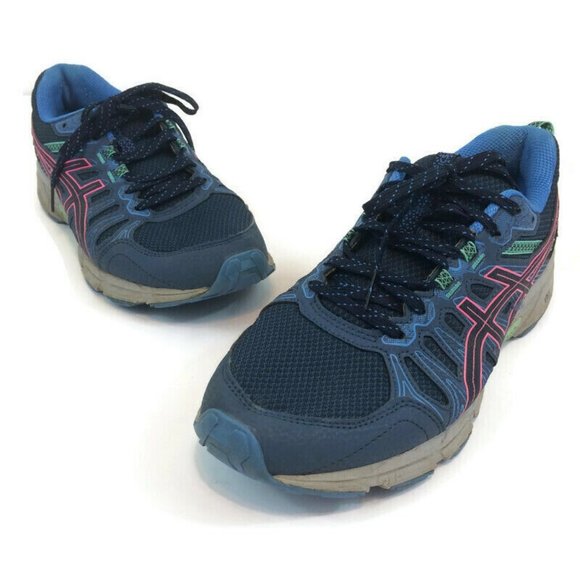 ASICS Gel Venture 7 Womens Running Shoes Size 11 Blue Athletic Training Sneakers - Picture 1 of 9
